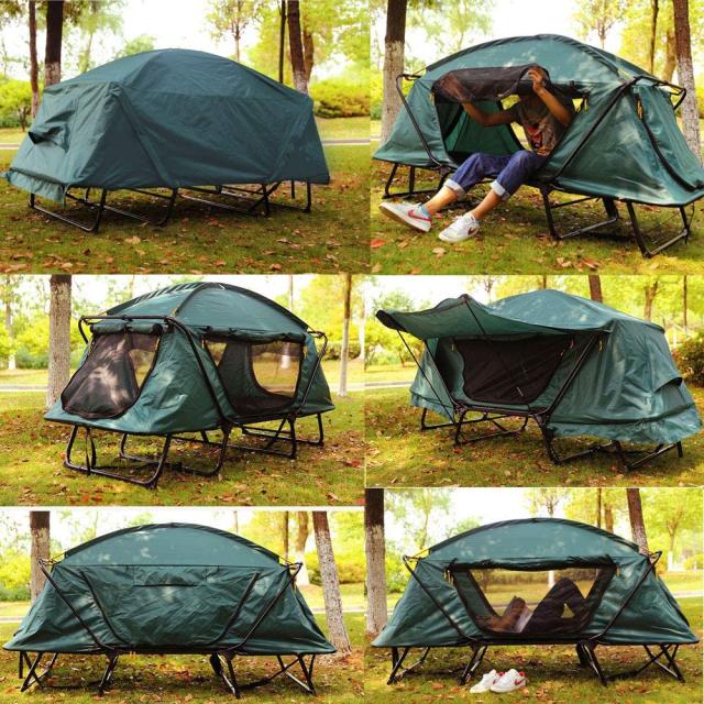 テントコット 〜2人用 高床式 折り畳み式 簡単　ゆったりセミダブル幅120cm テントコット 〜2人用 高床式 折り畳み式 簡単 ゆったりセミダブル幅