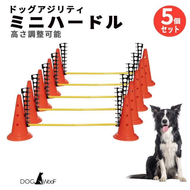 ドッグアジリティ ハードル カラーコーン 赤色 練習用ハードル アジリティ ジャンプ競技 カラーコーン10個 ポール5本の通販は