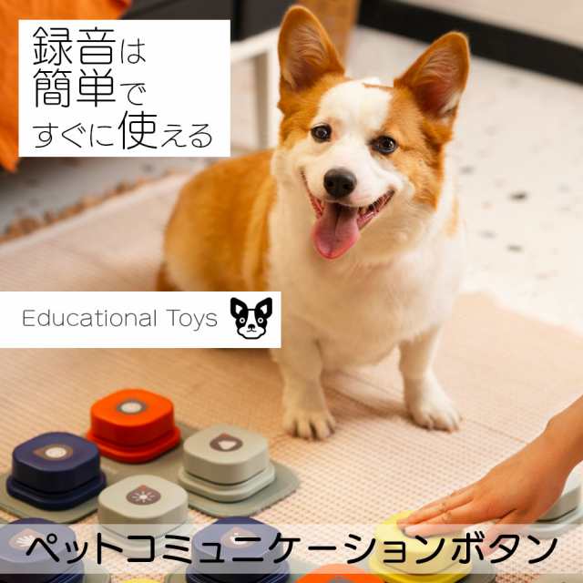 4個セット ペット コミュニケーションボタン 犬 おもちゃ 録音ボタン