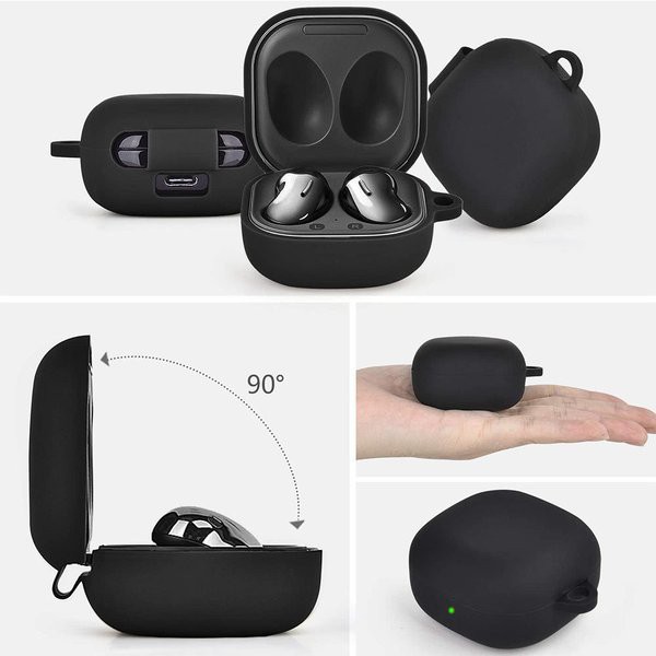 全国どこでも送料無料 Galaxy Buds Pro Live 対応 ケース オリーブ ファーボールチェーン付 ギャラクシー バッズ ワイヤレスイヤホン  収納 カバー 日本未発売