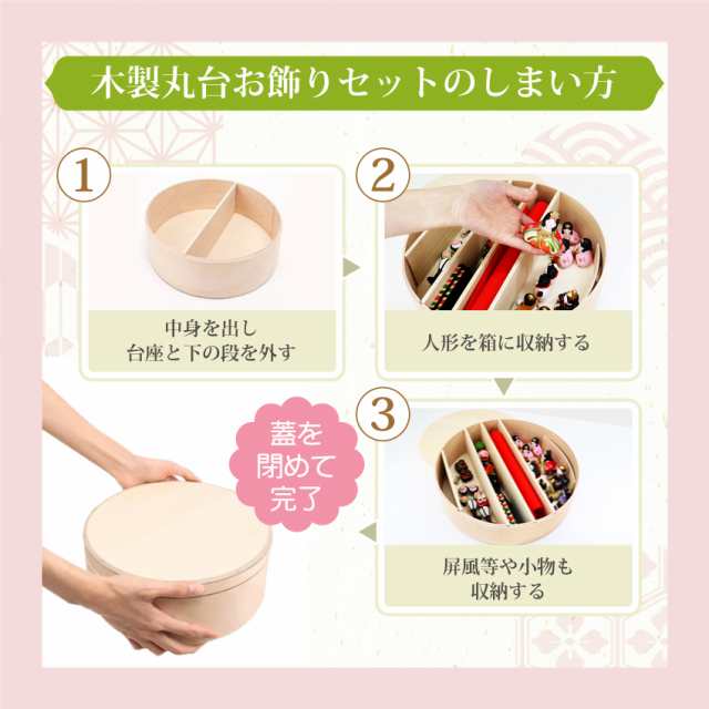 雛人形 ひな人形 収納飾り おひなさま コンパクト かわいい おしゃれ 手書き名入れ特典 当店オリジナル木製収納飾り台 華みやび5人揃い 送料無料 ひな祭り ひなまつり 段飾り 陶器製 小さい 人気 ミニチュア ミニ お雛様 .雛人形.の通販は