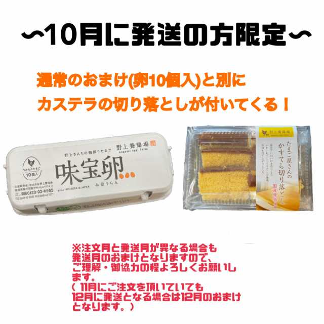 マーケット　野上生産農場　au　PAY　マーケット－通販サイト　九州産の野菜と卵屋さんの商品セット！たまご10個入りのおまけ付き（10月発送の方限定でカステラの切り落としをプレゼント）の通販はau　PAY