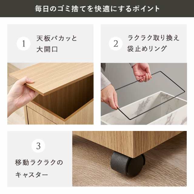 キッチン用品 ダストボックス ゴミ箱 ごみ箱 スリム 5分別 ホワイト 白