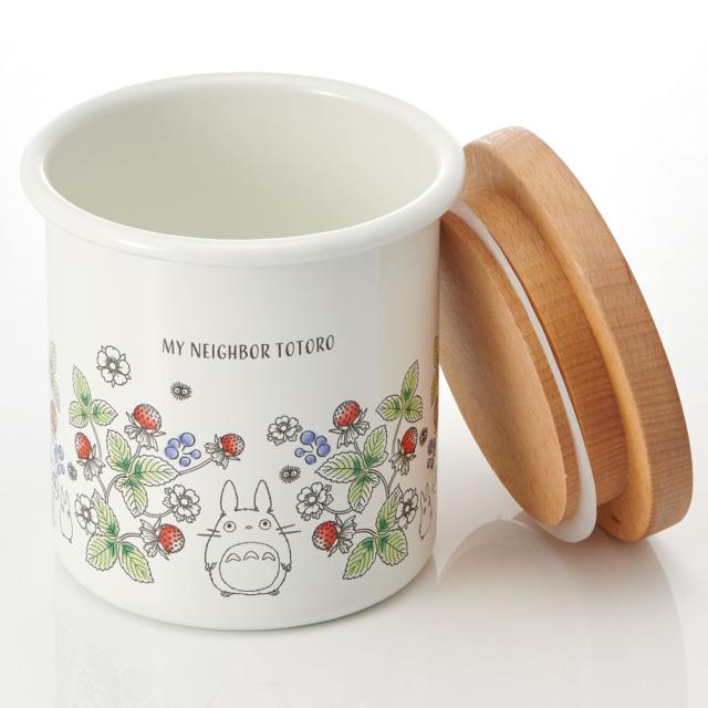 キャニスター ホーロー 木蓋 750ml 保存容器 おしゃれ かわいい