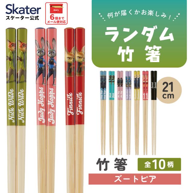 スケーター キャラクター ミステリーボックス竹箸 お箸 21cm 単品 1膳