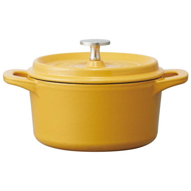 IH対応 ココット鍋 16cm 鍋 なべ 鋳鉄 両手鍋 調理 料理 調理器具 スケーター skater INCT16N パンプキンイエロー 黄色 イエロー【ガス火 オーブン おしゃれ かわいい】の通販は 5,863円