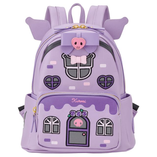 スケーター ミニ リュック おでかけ かばん カバン 子供 キッズ キャラクター かわいい skater RYUL60 クロミ クロミちゃん サンリオ 女の子 女子【こども お出かけ 可愛い　バッグ　バック　リュックサック　ミニリュック　カフェ　家型　お家型】