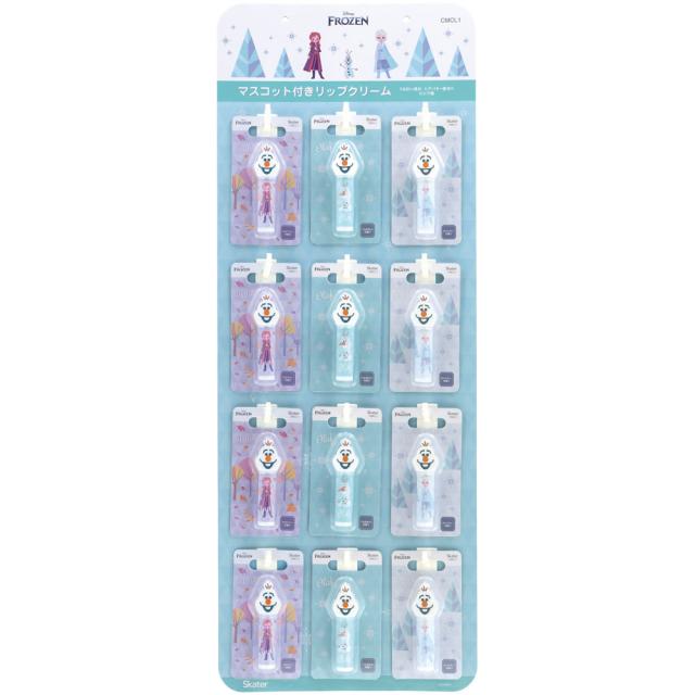 リップクリーム 台紙セット 24個入り 3柄×8個 かわいい 子供 保湿 スケーター skater CMCL1 SET1101 アナと雪の女王 アナ雪 ディズニー 女の子 女子【リップケア 乾燥 クリーム 潤い】