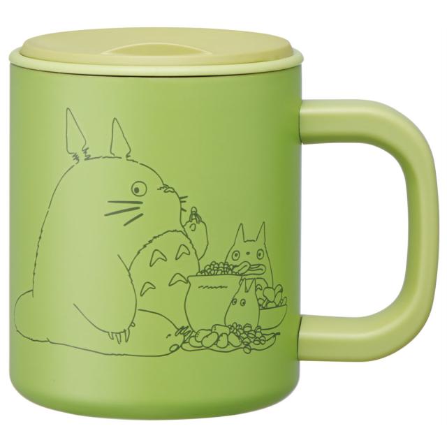 フタ付き ステンレス マグ カップ コップ 330ml 保温 保冷 スケーター skater STMG4N となりのトトロ totoro スタジオジブリ 女性【持ち手付き 断熱 真空 ステンマグ スライド 飲み口 フタ付きコップ フタをしたまま飲める】