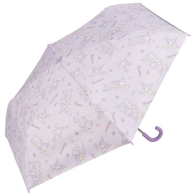 日傘 晴雨兼用傘 キッズ 傘 uvカット 軽量 遮熱 晴雨兼用 折りたたみ 子供用 50cm skater スケーター UBOTSR1 クロミ クロミちゃん サンリオ 女の子 女子【折りたたみ傘 手開き 子供 小学生 幼稚園 50センチ グラスファイバー】