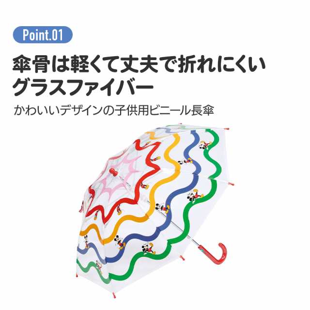 雨傘 子ども用ビニール傘 45cm トミカ23 UBV45 長傘 手開き