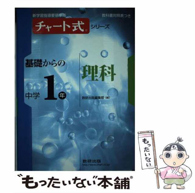 中古】　PAY　新指導要領準拠版　数研出版編集部　au　PAY　マーケット　基礎からの中学1年理科　[単行本]【メール便送料無料】の通販はau　もったいない本舗　(チャート式シリーズ)　数研出版　マーケット－通販サイト