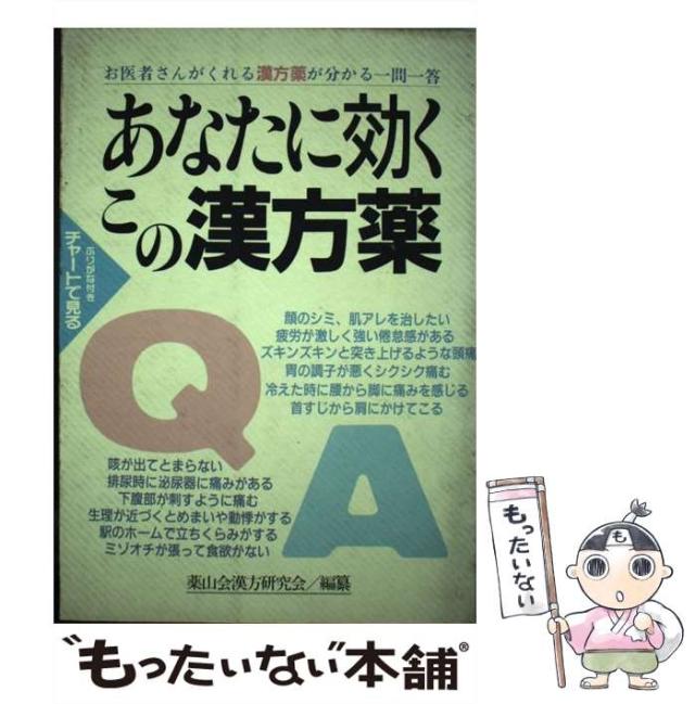【中古】 あなたに効くこの漢方薬 お医者さんがくれる漢方薬が分かる一問一答 (Kenko books) / 薬山会漢方研究会 / 研光新社 [単行本]【メール便送料無料】
