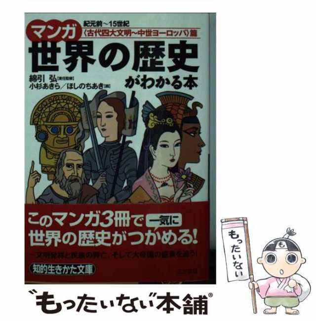 PAY　綿引弘、小杉あきら　PAY　中古】　マーケット　CULTURE)　au　〈古代四大文明〜中世ヨーロッパ〉篇　もったいない本舗　(知的生きかた文庫　の通販はau　わ6-17　マンガ世界の歴史がわかる本　マーケット－通販サイト