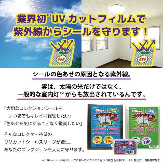 UVカット コレクションシール UVカットシールスリーブ (400枚
