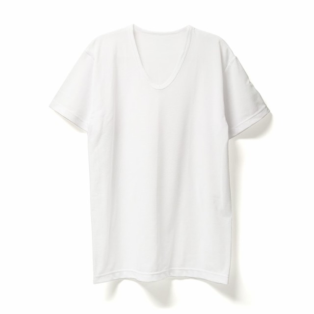 シルクインナー メンズ Ｕ首 ランニングシャツ ホワイト シルク100% シルク下着