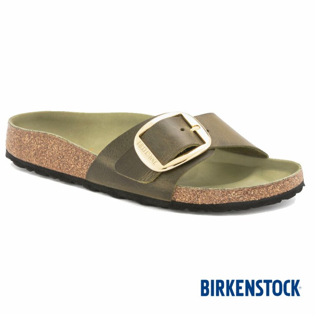 サンダル レディース ビルケンシュトック ナロー マドリッド ビッグバックル レザー BIRKENSTOCK Madrid Big Buckle  LEOI Olive HEX 22.5