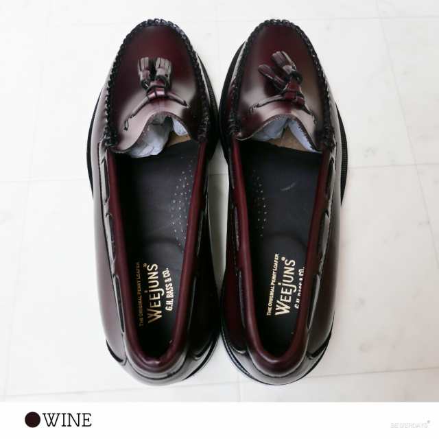 タッセルローファー メンズ 11015 LARKIN WINE LEATHER SOLE ジー ...