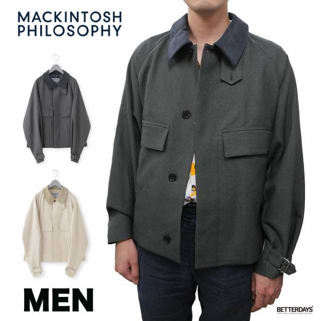 全てのアイテム』 マッキントッシュフィロソフィー ショートジャケット メンズ ラスパー アウター ブルゾン ポリエステルサージ Mackintosh  Philosophy GR