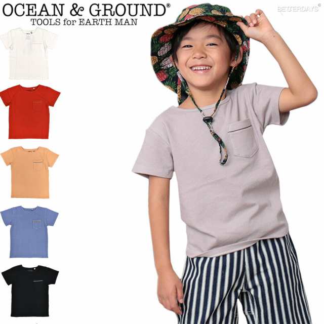 Tシャツ キッズ 半袖 OCEAN&GROUND オーシャンアンドグラウンド POCKET