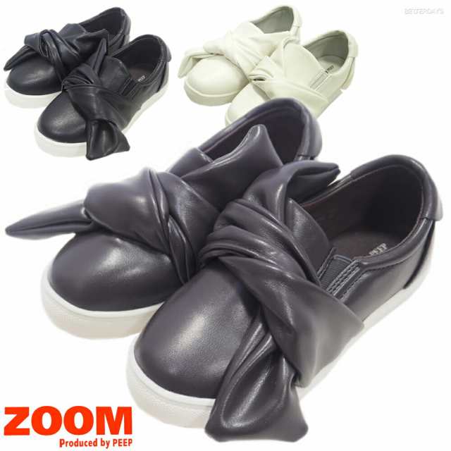 スリッポン 女の子 ZOOM ズーム Ribbon Slip-on 17cm-21cm リボン 1729