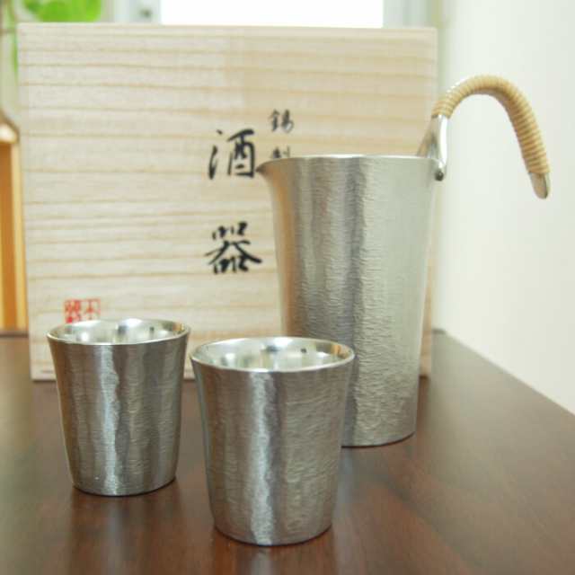 大阪錫器　酒器セット　ぐい呑み・ちろり