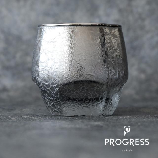 PROGRESS ロックグラス 一期一会 (白銀) 結霜加工 お酒 グラス プレゼント おしゃれ 2026 父の日 プレゼント 宇宙 ギフト チタン 日本製 伝統工芸 退職 お餞別 誕生日プレゼント 焼酎 グラス クリスマス  敬老の日 送料無料