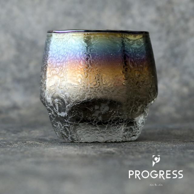 PROGRESS ロックグラス 一期一会 (光彩) 結霜加工 お酒 グラス プレゼント おしゃれ 2026 父の日 プレゼント 宇宙 ギフト チタン 日本製 伝統工芸 退職 お餞別 誕生日プレゼント 焼酎 グラス クリスマス  敬老の日 送料無料