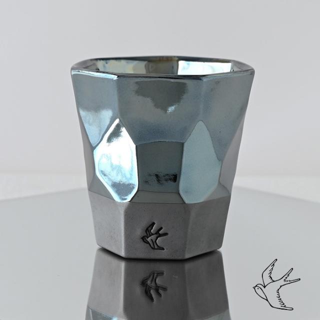 つばめ工房 フリーカップ プラチナ TM-21 ロックカップ 陶器 美濃焼 タンブラー 焼酎カップ ギフト 湯呑み プレゼント 焼酎グラス お湯割り用 ロックグラス おしゃれ 父の日 焼酎 母の日 敬老の日 還暦 古希 喜寿 米寿 結婚祝 退職祝 お餞別