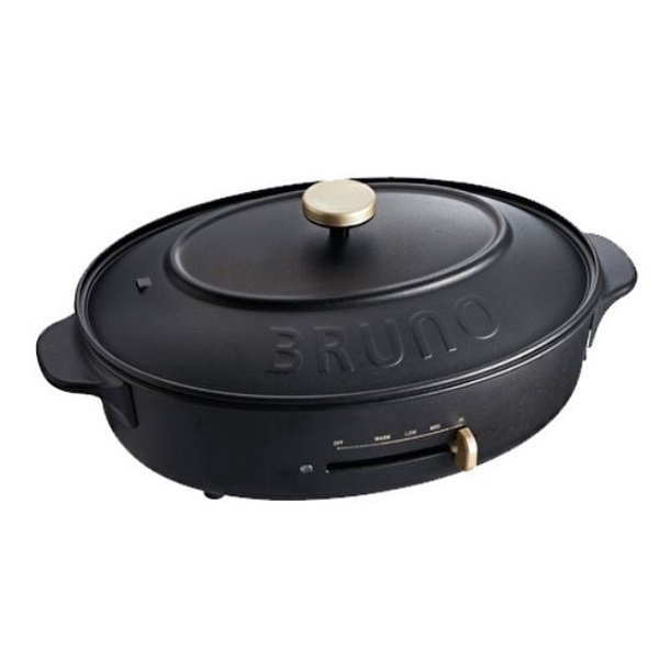 BRUNO ホットプレート BOE053-BK(ブラック) 平面プレート たこ焼きプレート【ラッピング対応可】