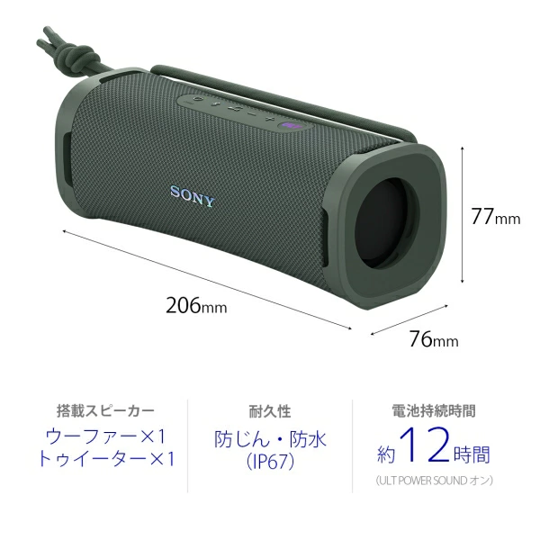 SONY ソニー Bluetooth対応ワイヤレススピーカー ULT FIELD 1 SRS-ULT10 (HC) [フォレストグレー][ラッピング可]_5