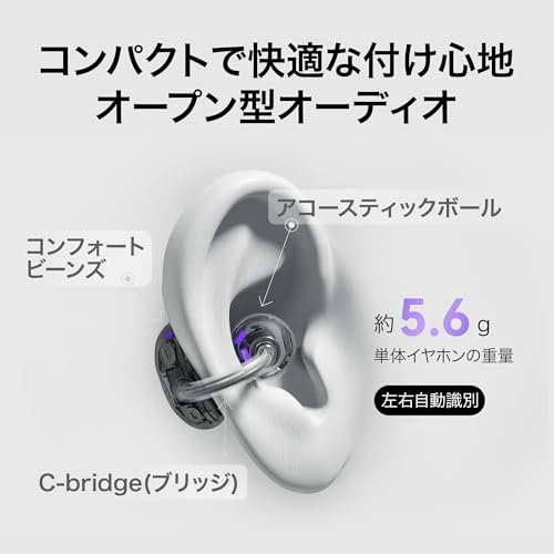 HUAWEI FreeClip オープンイヤー型ワイヤレスイヤホン [ブラック][ラッピング可]_4