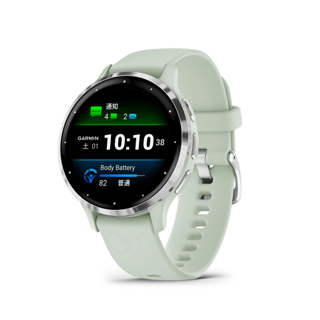 GARMIN ガーミン Suica対応 スマートウォッチ Venu 3S 010-02785-41 [Sage Gray/Silver][ラッピング可]