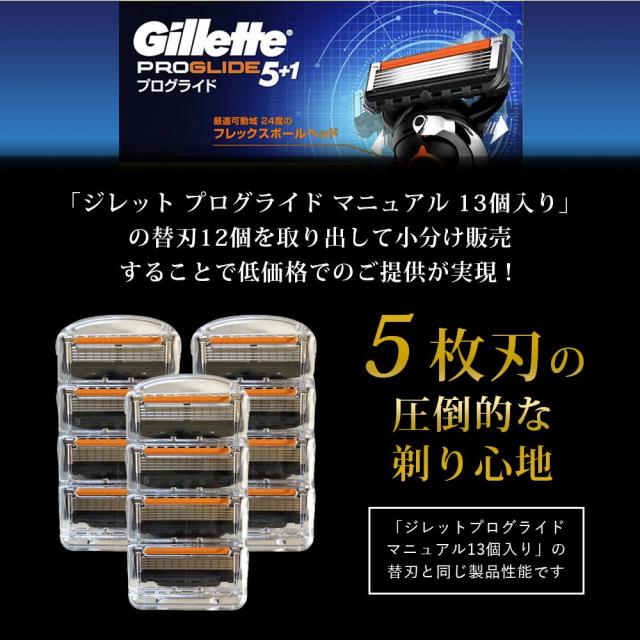 ジレット フュージョン5 1 マニュアル 替刃 12個入 4個セット まとめ 