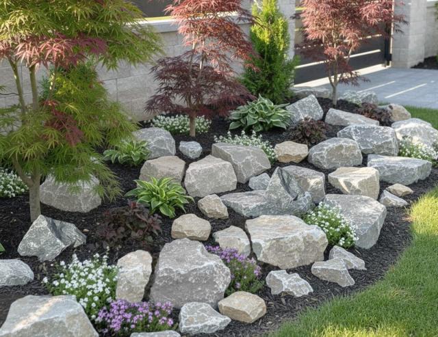 秩父産　グレーストーン　3000キロ　5号　砂利　庭石　石　庭　ガーデニング 秩父産 グレーストーン 3000キロ 5号 砂利 庭石 石 庭 ガーデニング