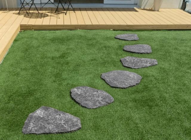 子猫のアクセントストーン 敷石 飛び石 踏み石 お庭 芝生 駐車場 ワン