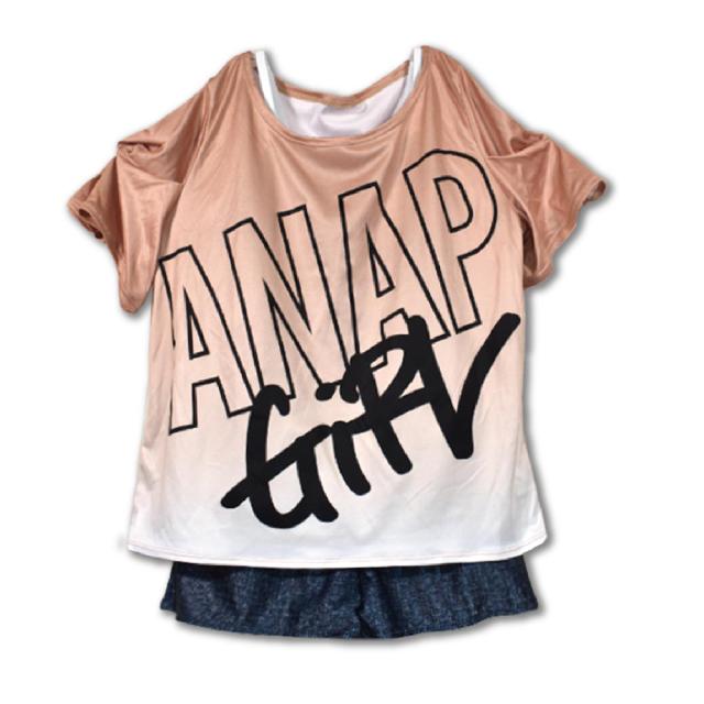 水着 キッズ ガールズ 女の子 トップス & ワンピース セット ANAP 140 150 160 cmの通販は