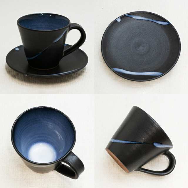 室生焼白萩カップ 陶器 陶芸 手作り コーヒーカップ やきもの 大