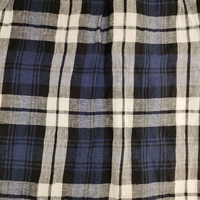 #O’NEIL OF DUBLIN リネン スイングスカート POCKET SWING LONG SKIRT チェック ロングスカート ホワイト ネイビー ブラック レディース オニールオブダブリン【中古】6-0218M∞