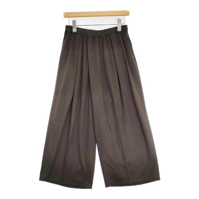 JURGEN LEHL ウールコットンスムース J0153UP121 定価57200円 日本製 パンツ 25AW チャコールグレー レディース ヨーガンレール【中古】6-0219T♪