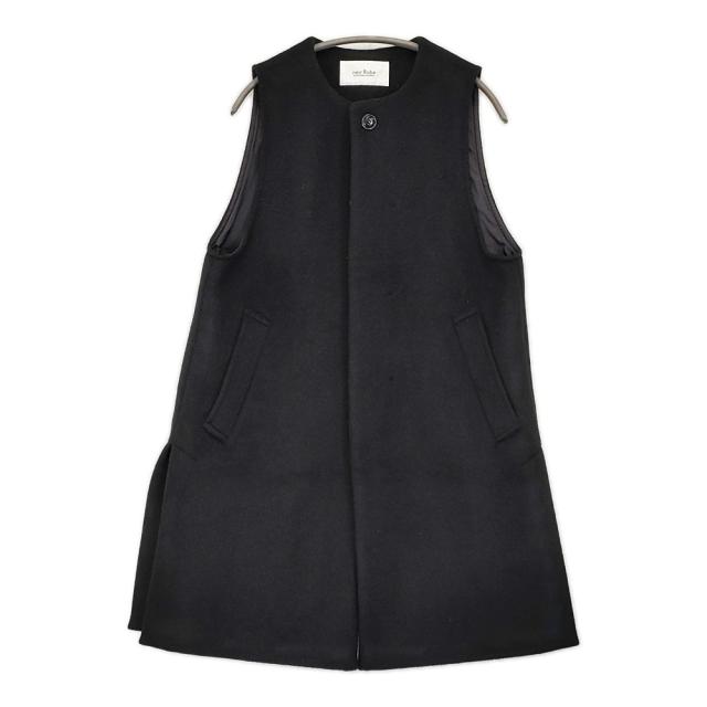 nest Robe 二重織りビーバー ロングジレ 01224-1279 ベスト 22AW ブラック レディース ネストローブ【中古】6-0219T♪