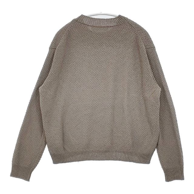 evam eva moss stitch pullover E251K005 コットンリネンナイロン セーター ニット 25SS グレー レディース エヴァムエヴァ【中古】6-0419M∞_1