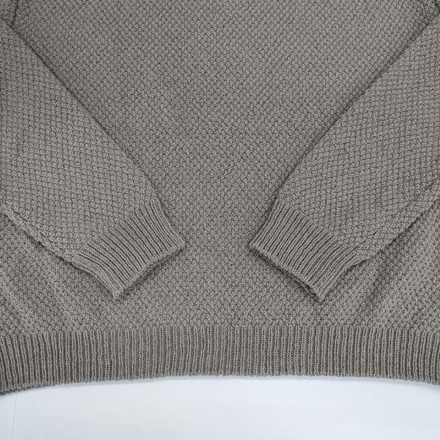 evam eva moss stitch pullover E251K005 コットンリネンナイロン セーター ニット 25SS グレー レディース エヴァムエヴァ【中古】6-0419M∞_3