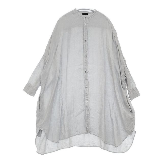 R&D.M.Co- LINEN HEMP GAUZE DOLMAN SLEEVE SHIRT ガーゼドルマンスリーブシャツ 必要経費57200円 衣装 青味薄墨色 レディース オールドマンズテーラー【中古】6-0419M∞