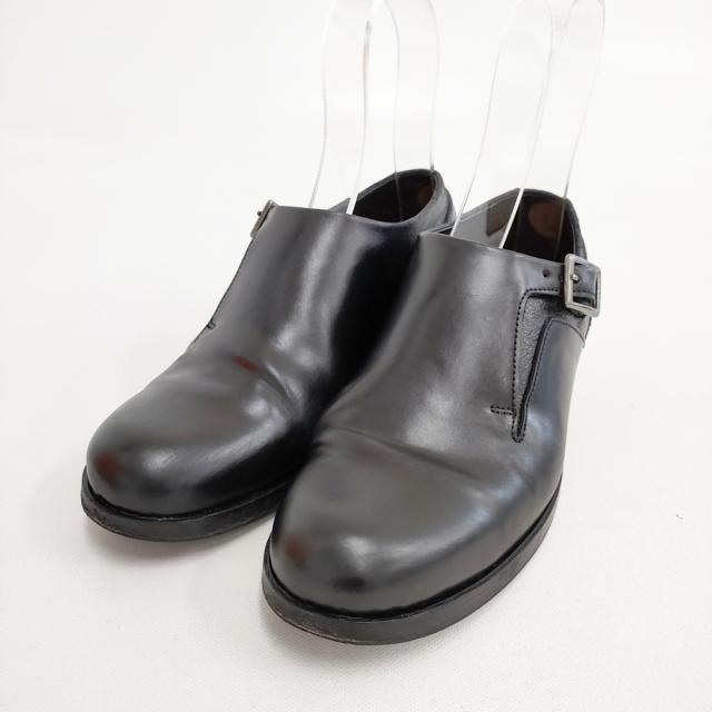 PETROSOLAUM Eddy monk コードバン 馬革 レザー 36サイズ 81146-PO03 シューズ・靴 ブラック レディース ペテロオラウム【中古】6-0417G◎