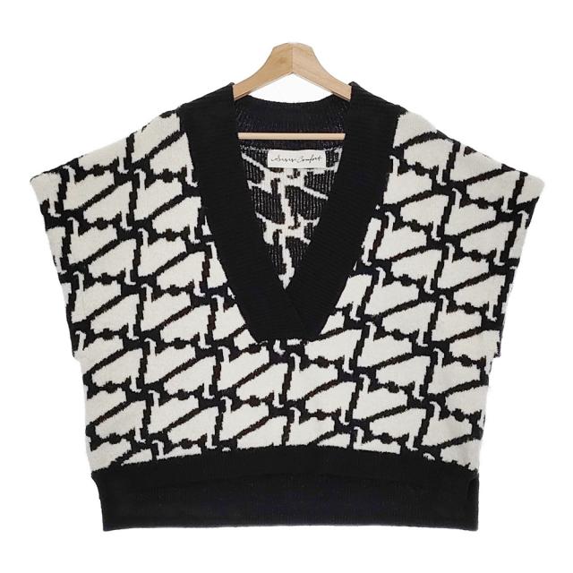 si-si-si comfort SWAN GILLET アルパカ混 定価24200円 ベスト 24AW ブラック ホワイト レディース スースースーコンフォート【中古】5-0113T♪の通販は 9,790円