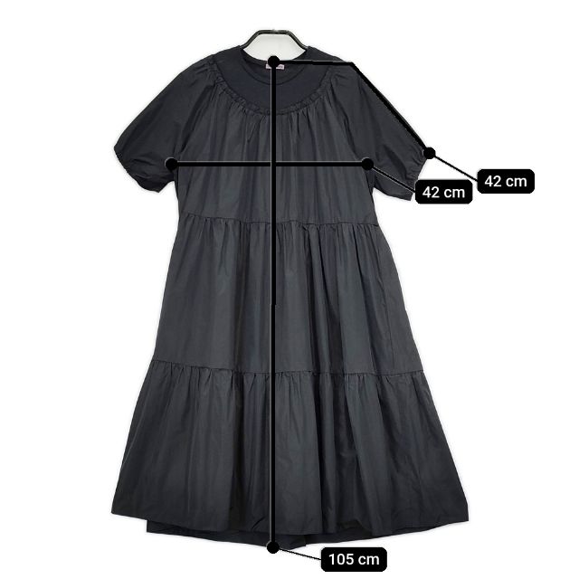 UNDERCOVER Sue UNDERCOVER ギャザードレス ワンピース ブラック レディース アンダーカバー【中古】5-0604S∞