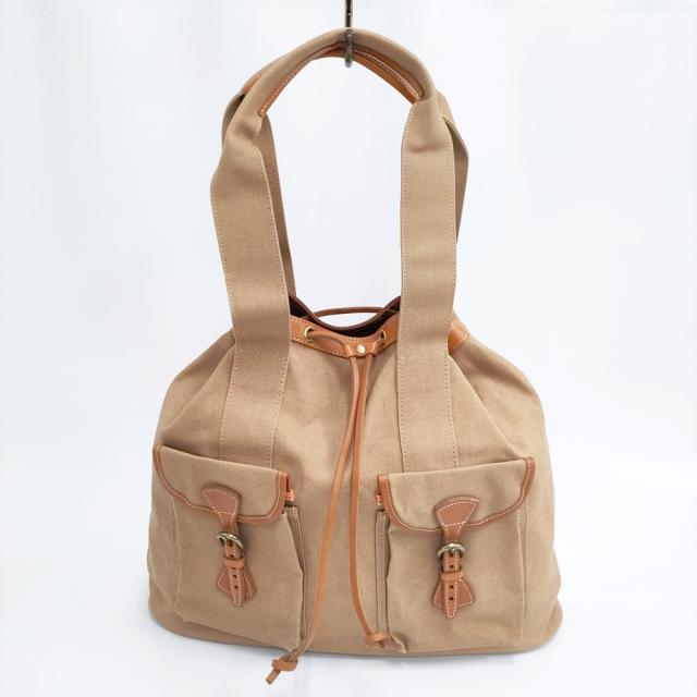 MARINE DAY 新品 HUNTER 定価29700円 巾着 トートバッグ ベージュ レディース マリンデイ【中古】5-0813G◎