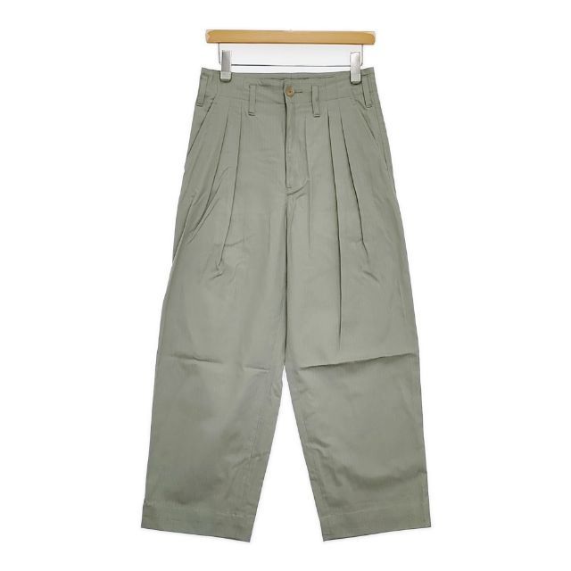 AURALEE WASHED FINX HERRINGBONE SLACKS  定価37400円 A22SP03FH ヘリンボーン パンツ ライトグリーン メンズ オーラリー【中古】5-1019G∞