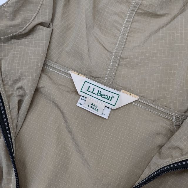 L.L.Bean Bean’s LIGHT NYLON ANORAK ビーンズライトナイロンアノラック  3175-1033 ジャケット ベージュ メンズ エルエルビーン【中古】5-1019M∞